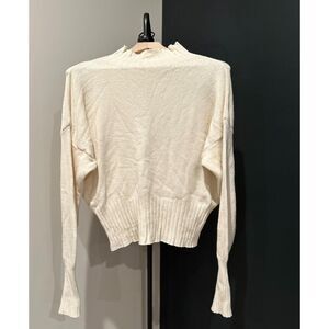 Astrid Mock Turtleneck Wool Cream Sweater